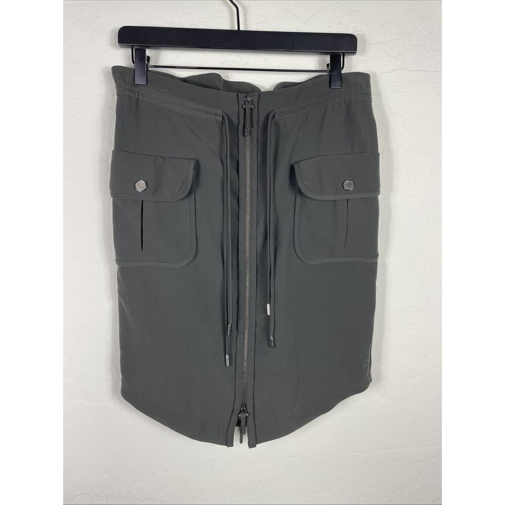 Boss Hugo Boss Gray Zip Front Olivetti Skirt Size 2